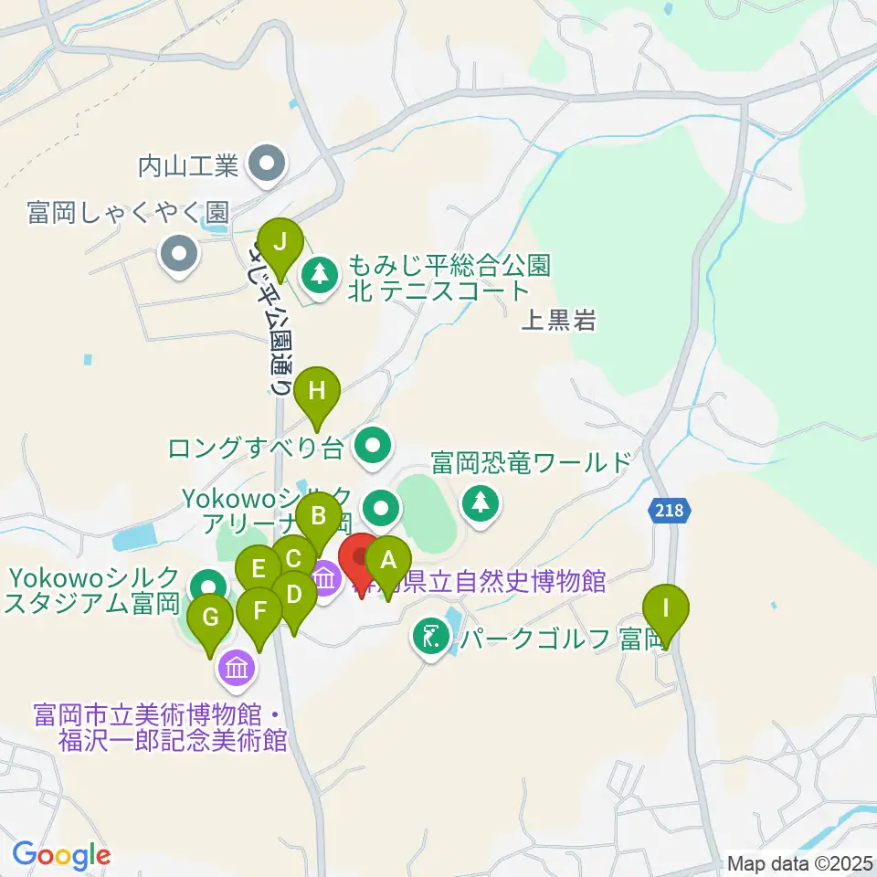 富岡市かぶら文化ホール周辺の駐車場・コインパーキング一覧地図