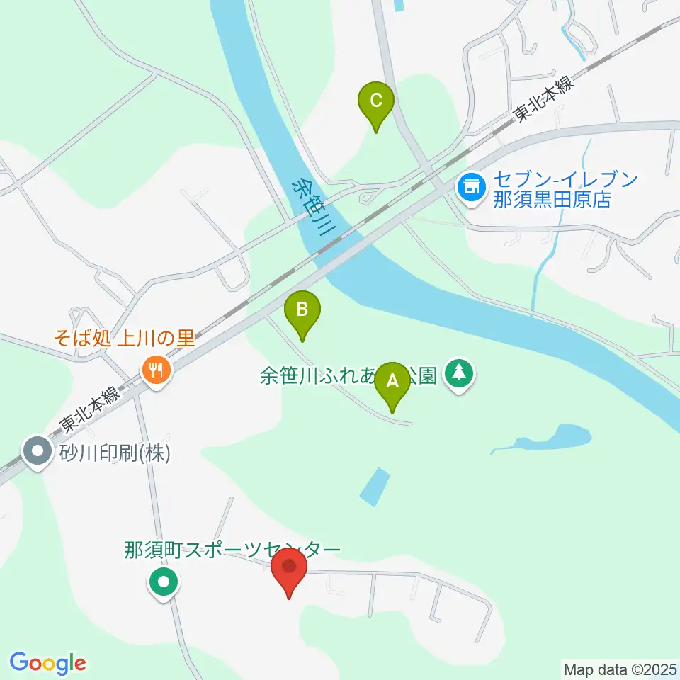 那須町文化センター周辺の駐車場・コインパーキング一覧地図