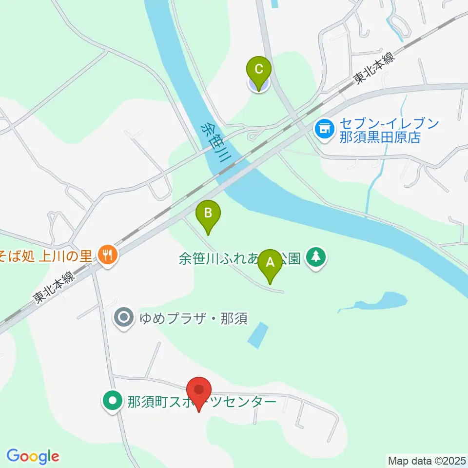 那須町文化センター周辺の駐車場・コインパーキング一覧地図
