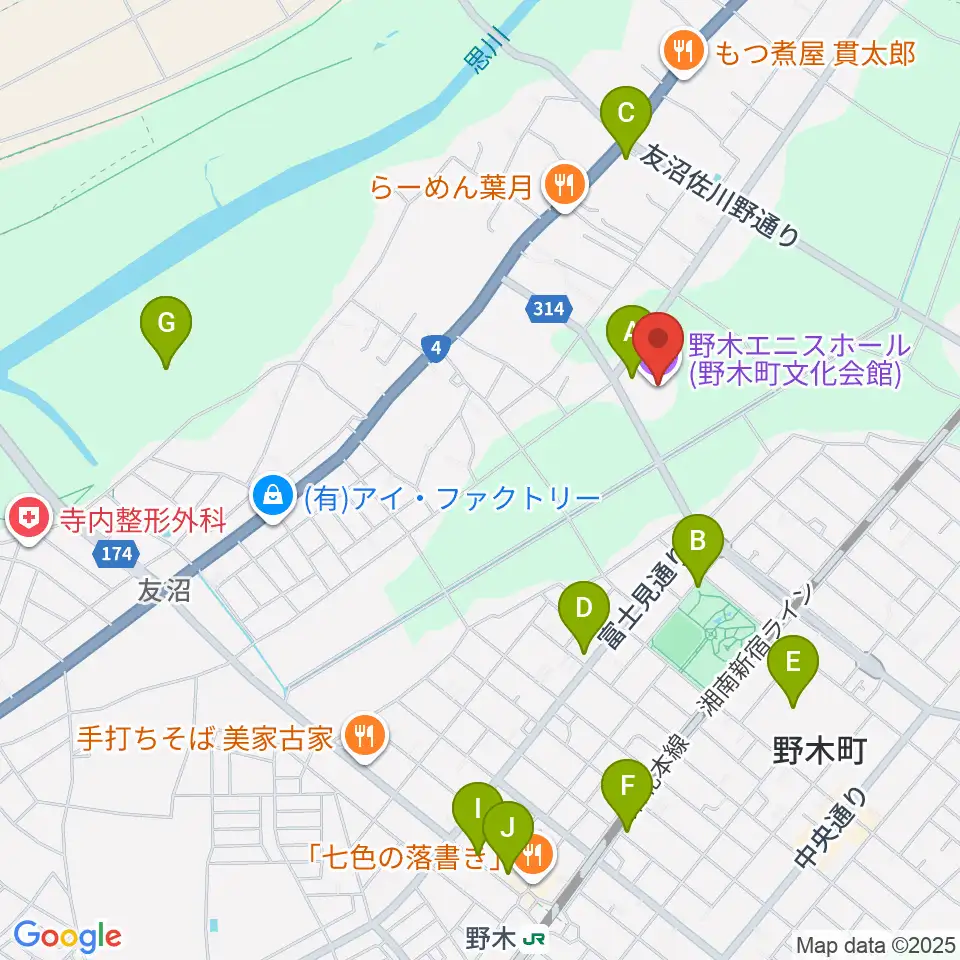 日東工業エニスホール周辺の駐車場・コインパーキング一覧地図