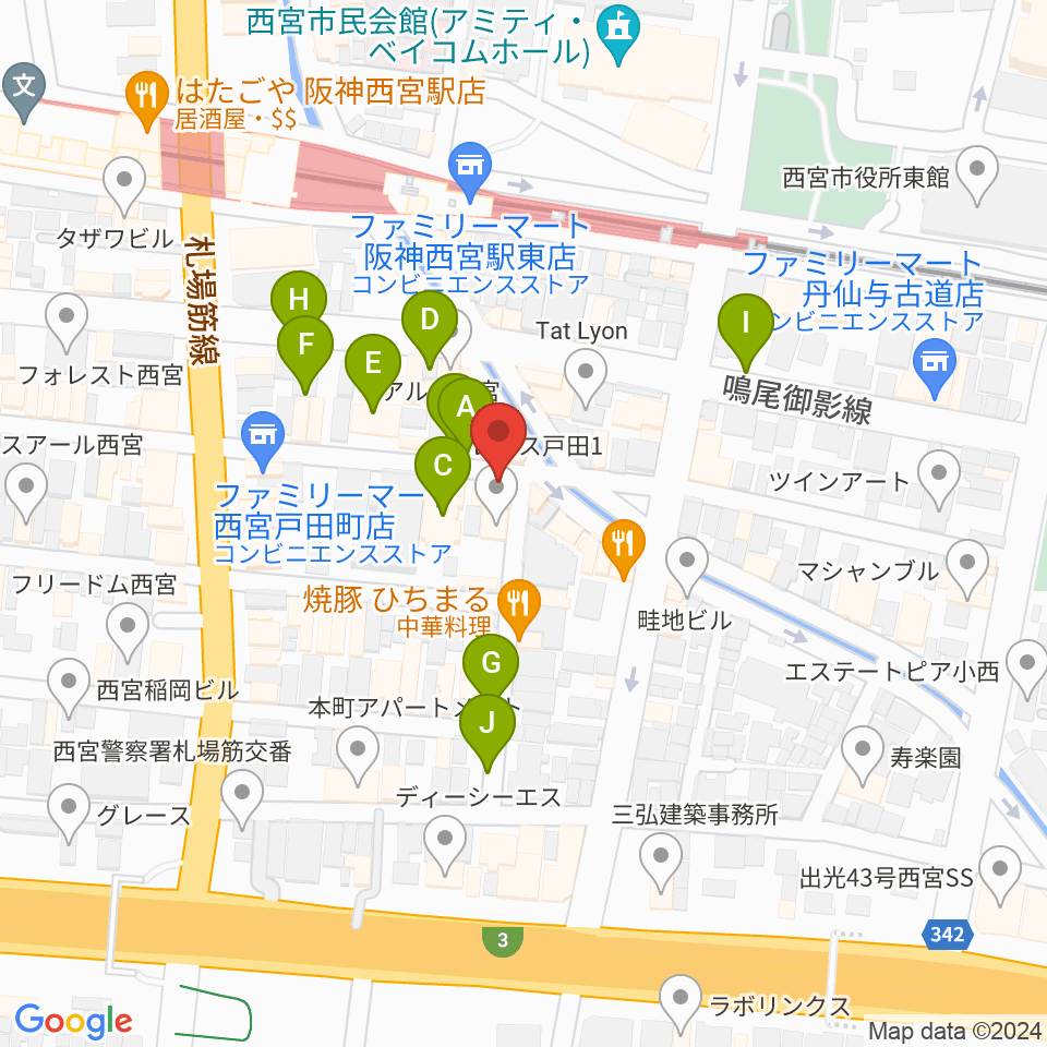 LiveSpot Penguin周辺の駐車場・コインパーキング一覧地図