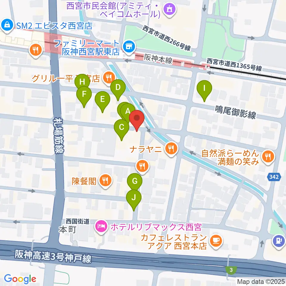 LiveSpot Penguin周辺の駐車場・コインパーキング一覧地図
