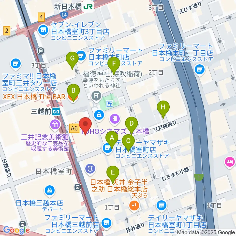 日本橋三井ホール周辺の駐車場・コインパーキング一覧地図