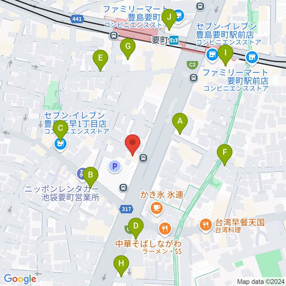 GGサロン周辺の駐車場・コインパーキング一覧地図