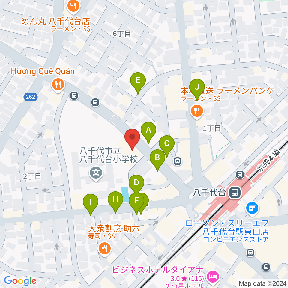 八千代台文化センター周辺の駐車場・コインパーキング一覧地図