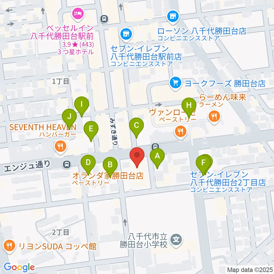 勝田台文化センター周辺の駐車場・コインパーキング一覧地図