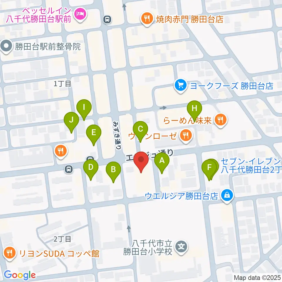 勝田台文化センター周辺の駐車場・コインパーキング一覧地図