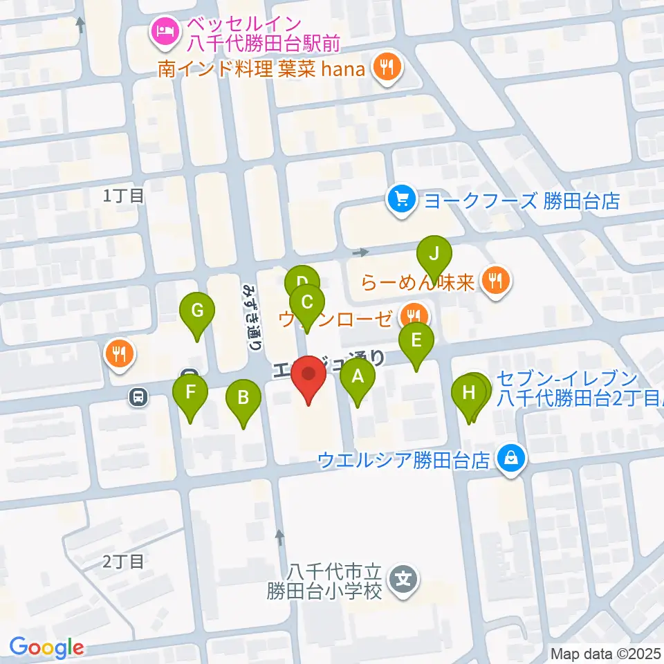 勝田台文化センター周辺の駐車場・コインパーキング一覧地図