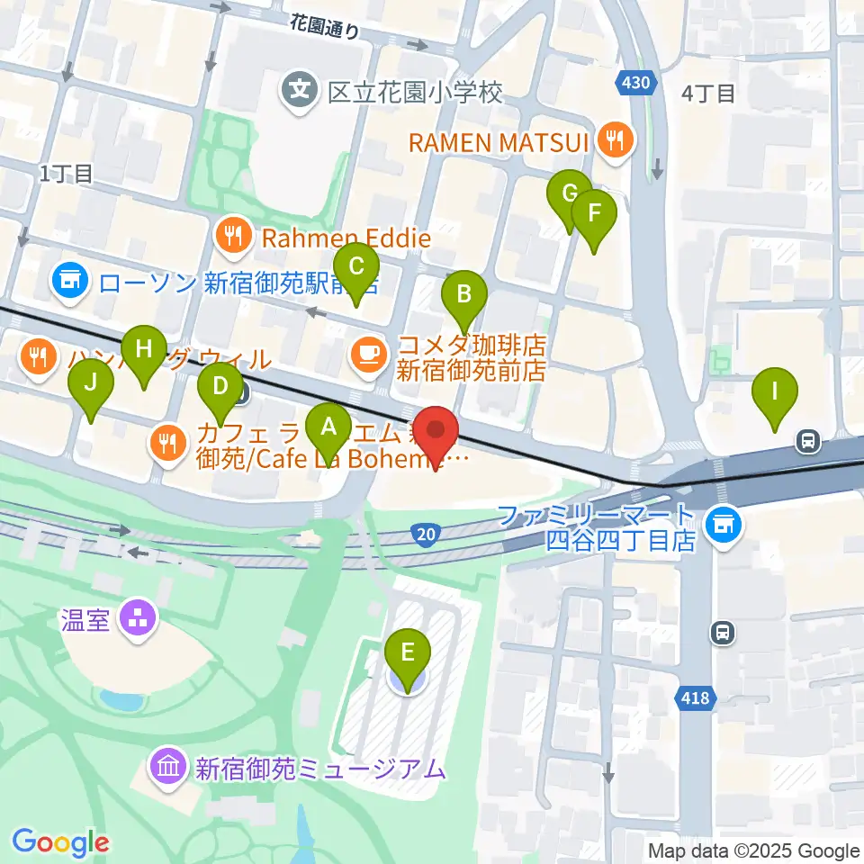 四谷地域センター周辺の駐車場・コインパーキング一覧地図