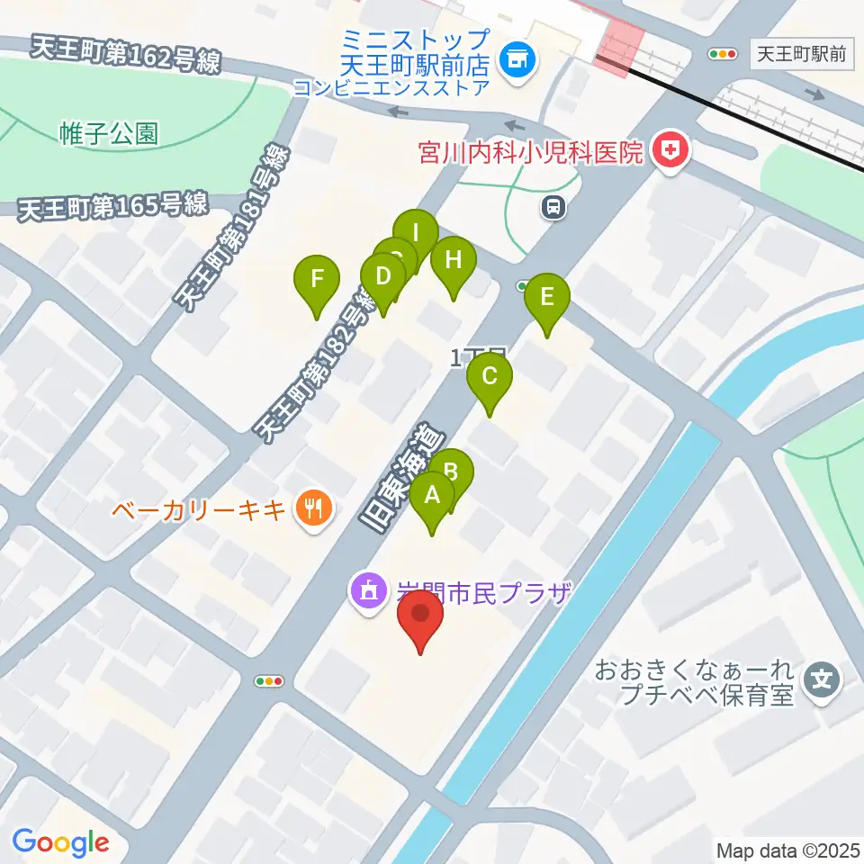 横浜市岩間市民プラザ周辺のファミレス・ファーストフード一覧地図