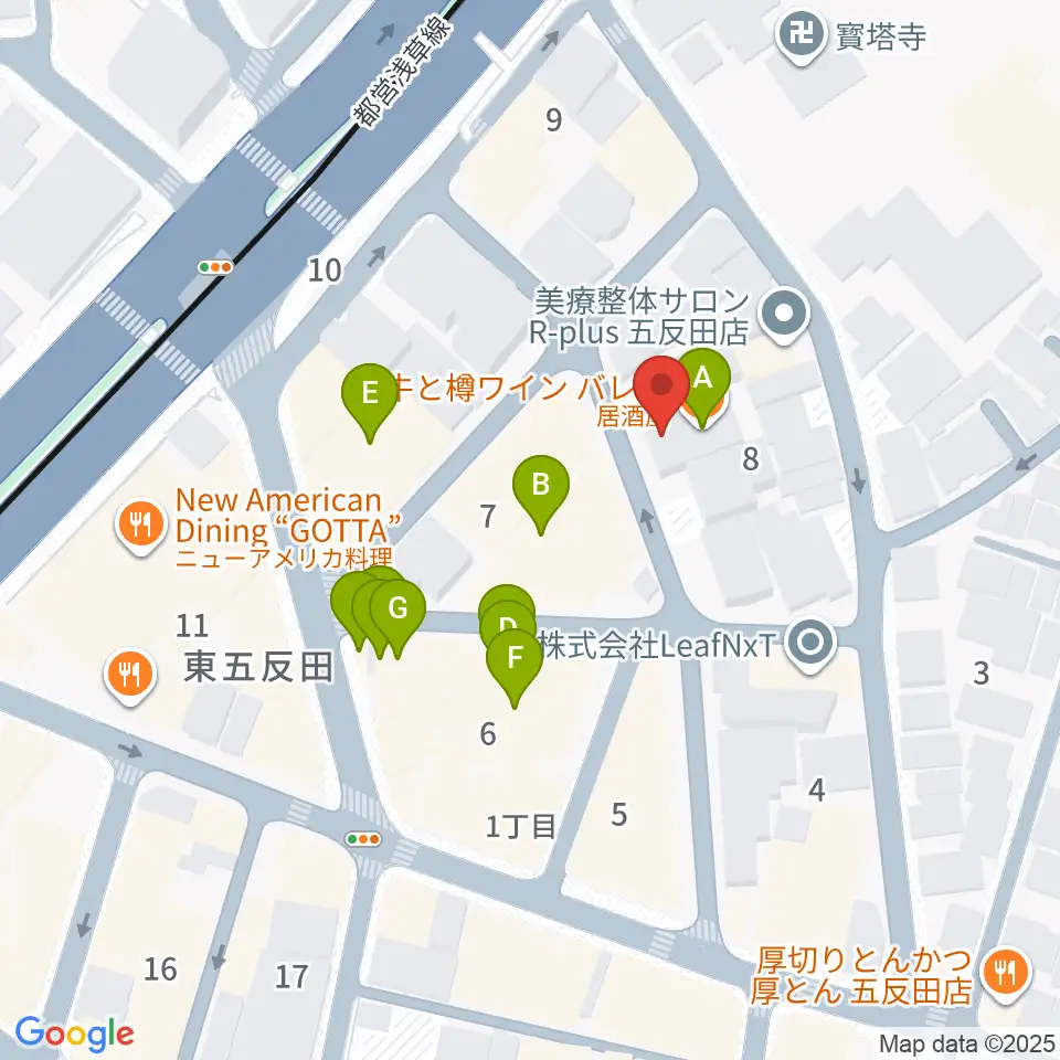 URBAN FOREST STUDIO周辺のファミレス・ファーストフード一覧地図