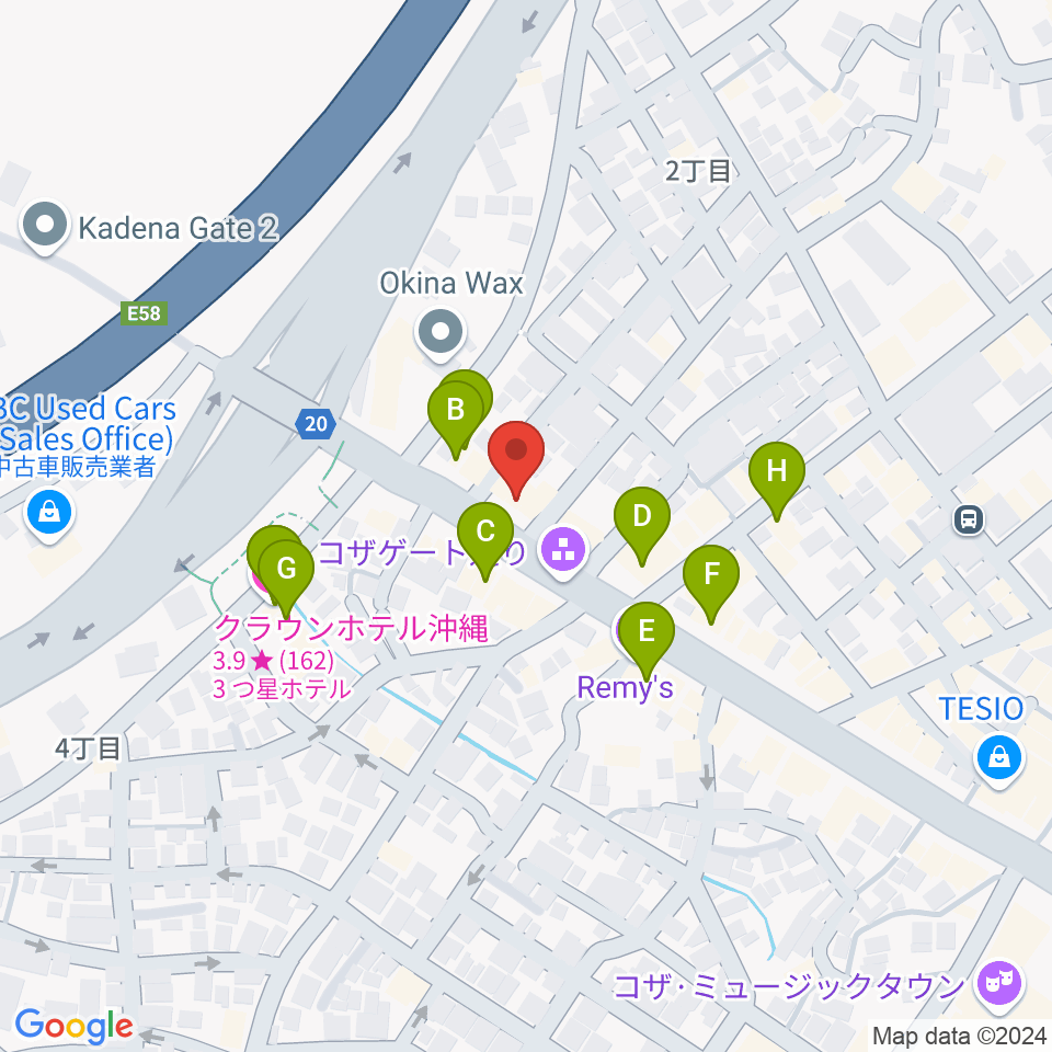 Cafe OCEAN周辺のファミレス・ファーストフード一覧地図