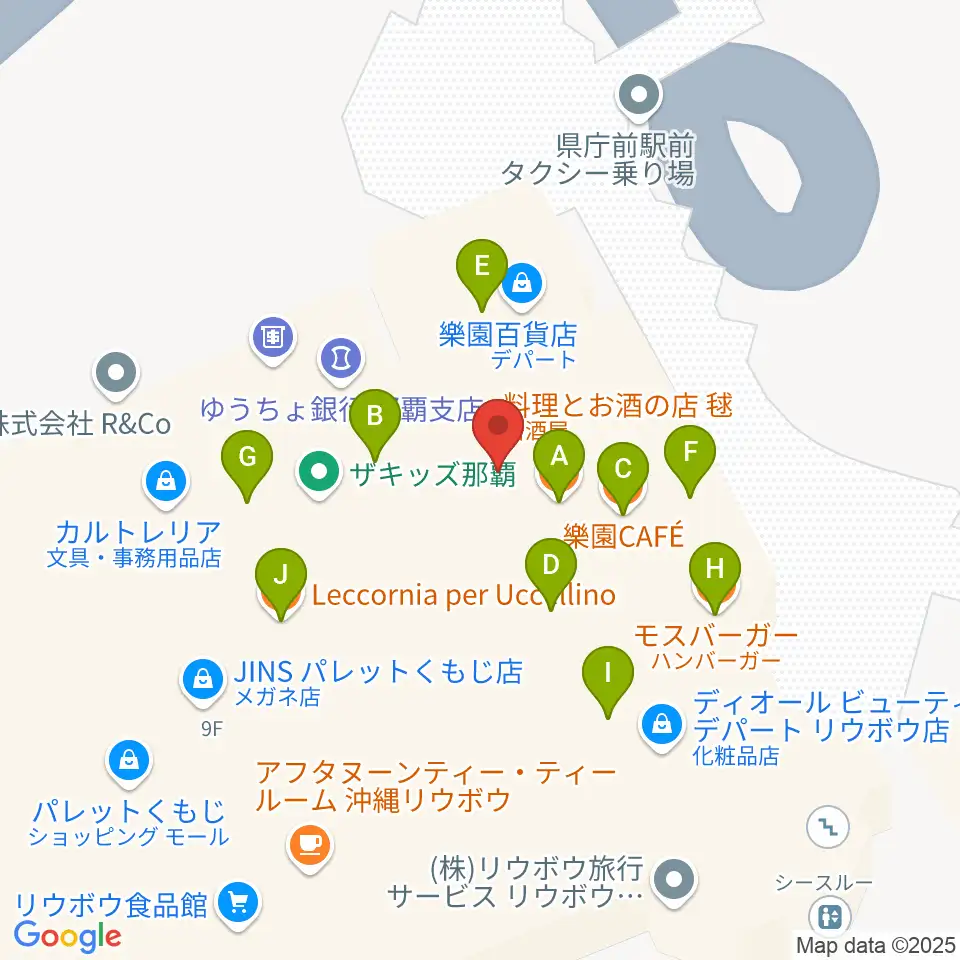 パレット市民劇場周辺のファミレス・ファーストフード一覧地図