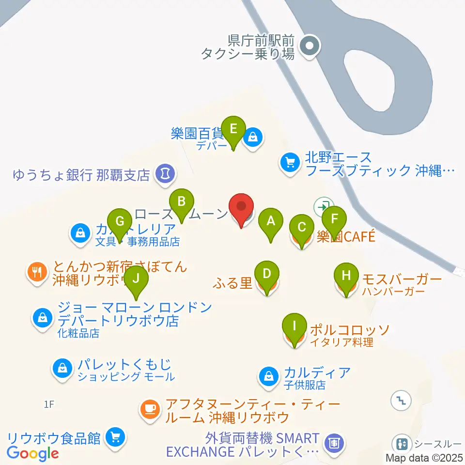 パレット市民劇場周辺のファミレス・ファーストフード一覧地図