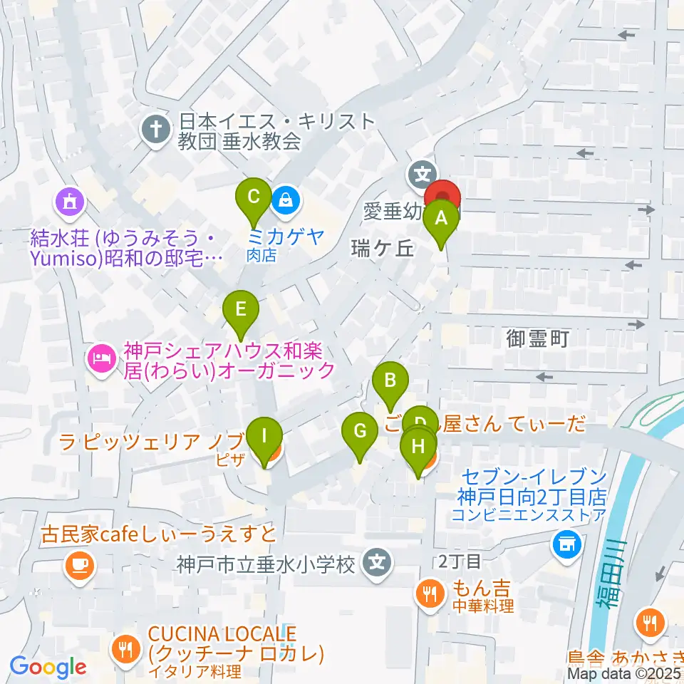 moonbow papa周辺のファミレス・ファーストフード一覧地図