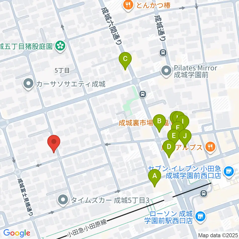 リトミック音楽教室 みんなのひろば周辺のファミレス・ファーストフード一覧地図