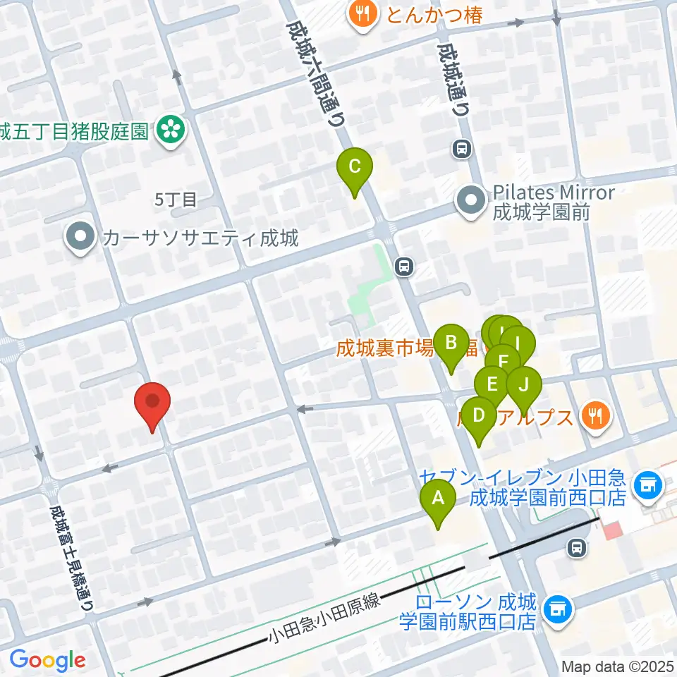 リトミック音楽教室 みんなのひろば周辺のファミレス・ファーストフード一覧地図