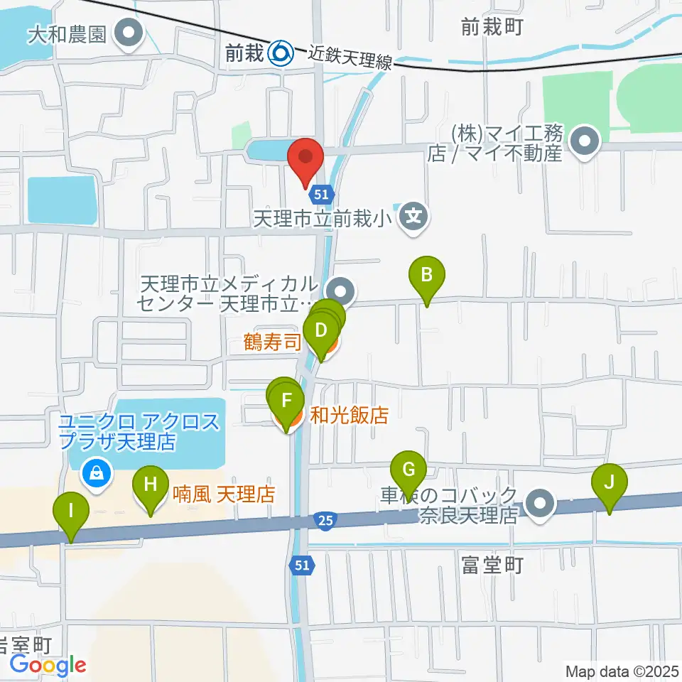 コウキ商事株式会社周辺のファミレス・ファーストフード一覧地図