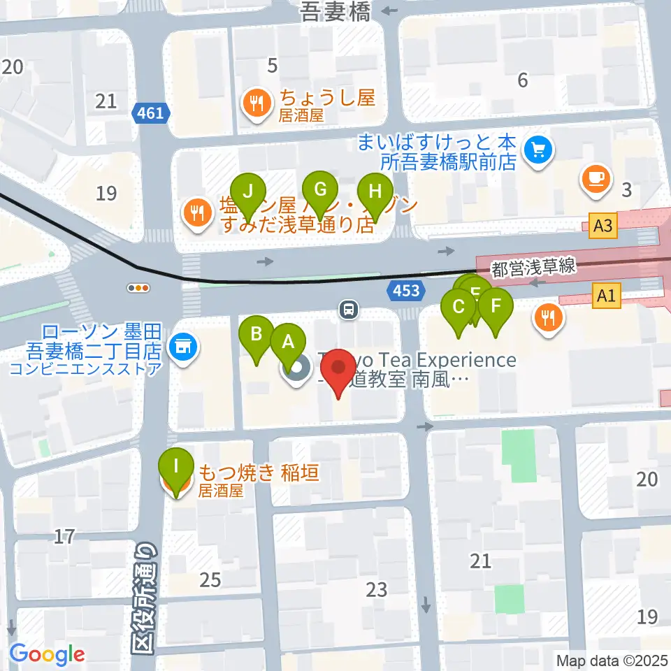 音楽の森アスパイア周辺のファミレス・ファーストフード一覧地図