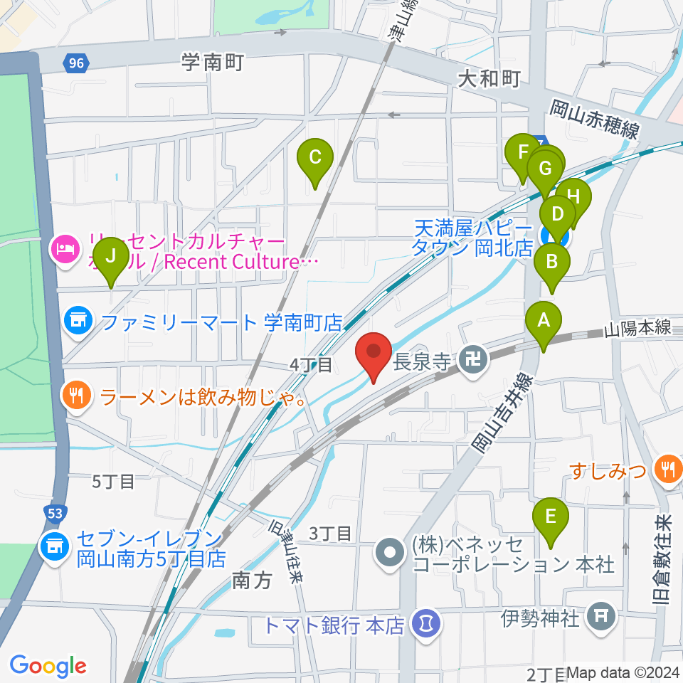 STUDIO S-FORCE周辺のファミレス・ファーストフード一覧地図