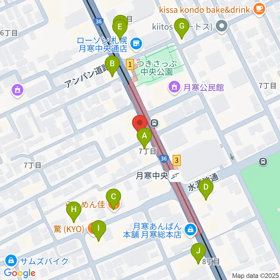 ミツノ楽器周辺のファミレス・ファーストフード一覧地図