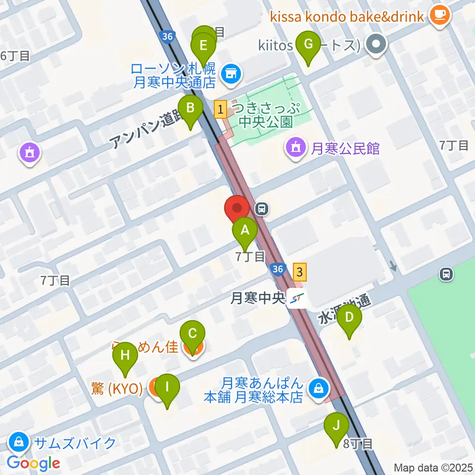 ミツノ楽器周辺のファミレス・ファーストフード一覧地図