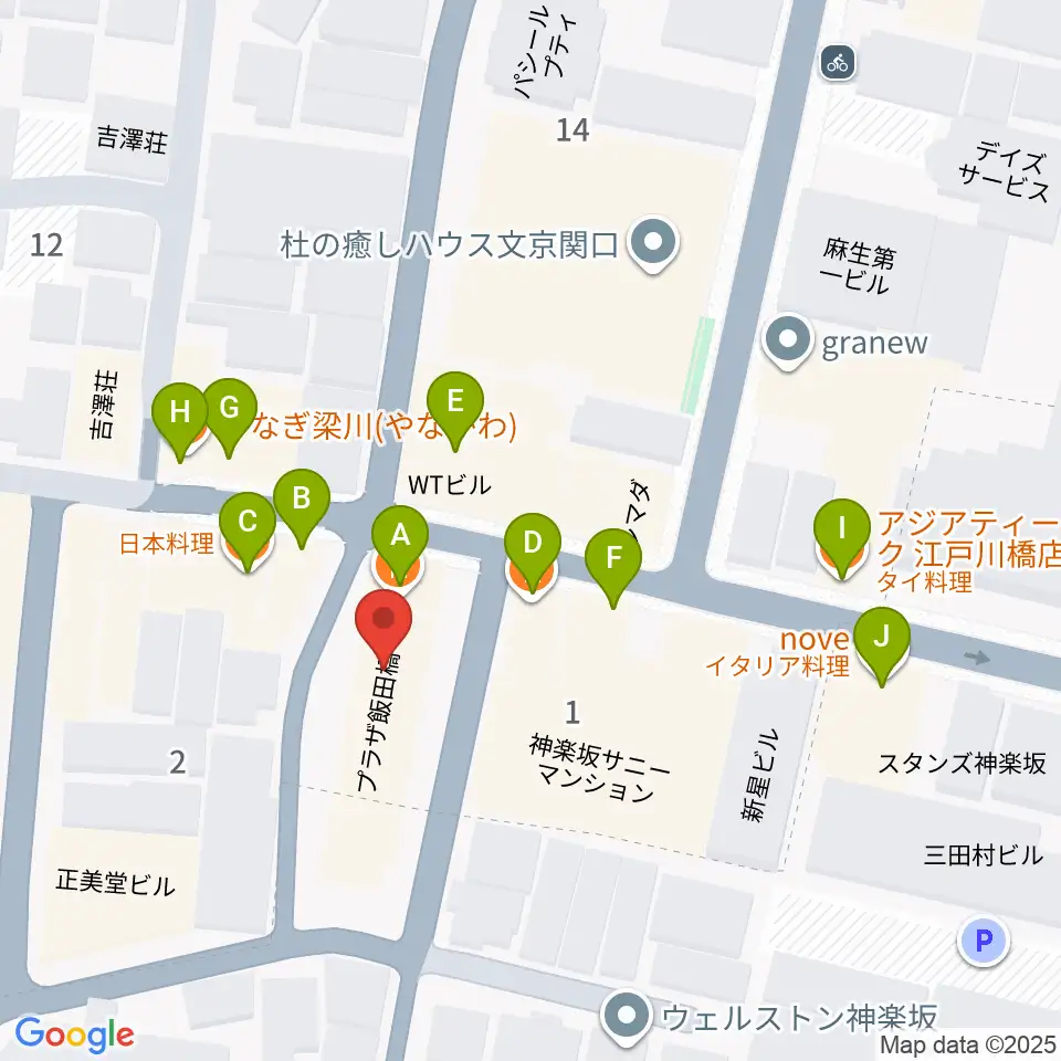 ピアノパッサージュ周辺のファミレス・ファーストフード一覧地図