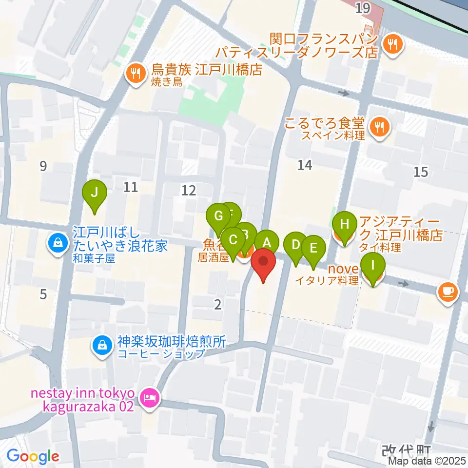 ピアノパッサージュ周辺のファミレス・ファーストフード一覧地図