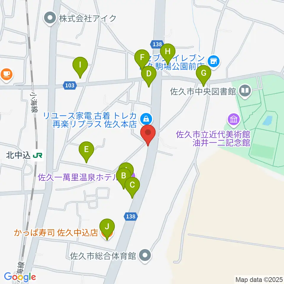 Rock Sun Music School周辺のファミレス・ファーストフード一覧地図