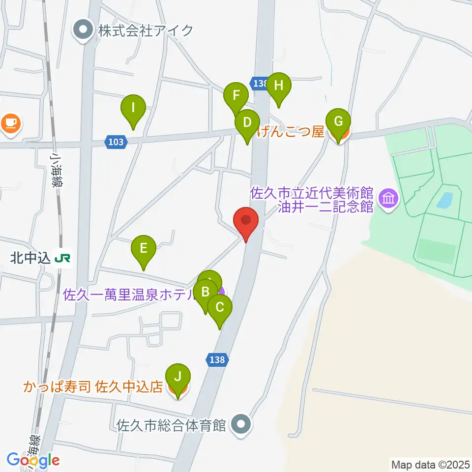 Rock Sun Music School周辺のファミレス・ファーストフード一覧地図