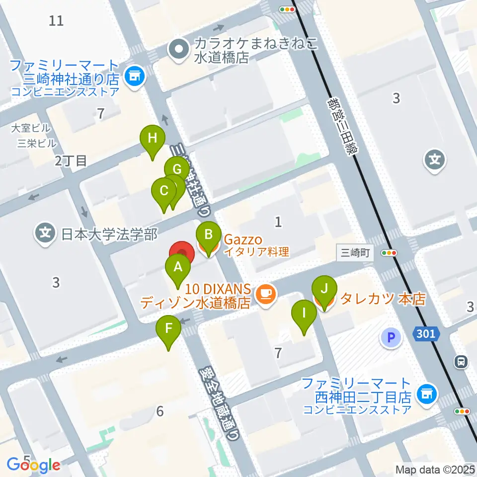 SAY YOU LAB周辺のファミレス・ファーストフード一覧地図