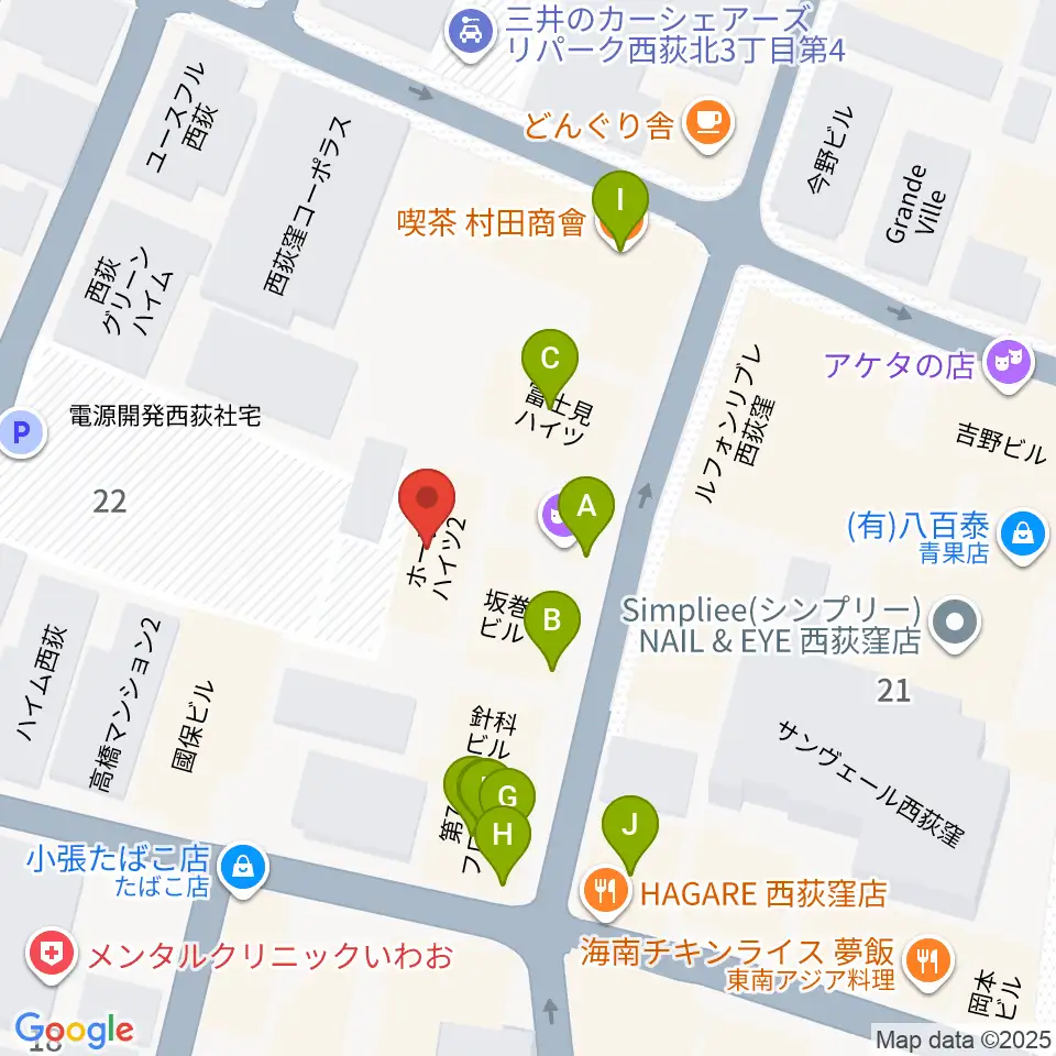 GUITARS MARKET周辺のファミレス・ファーストフード一覧地図