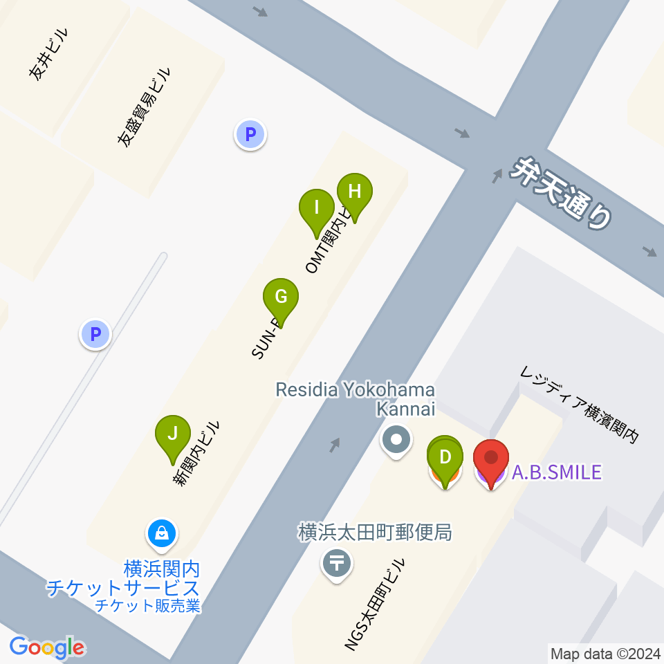 A.B.SMILE周辺のファミレス・ファーストフード一覧地図