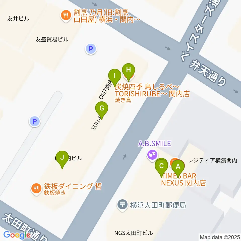 A.B.SMILE周辺のファミレス・ファーストフード一覧地図