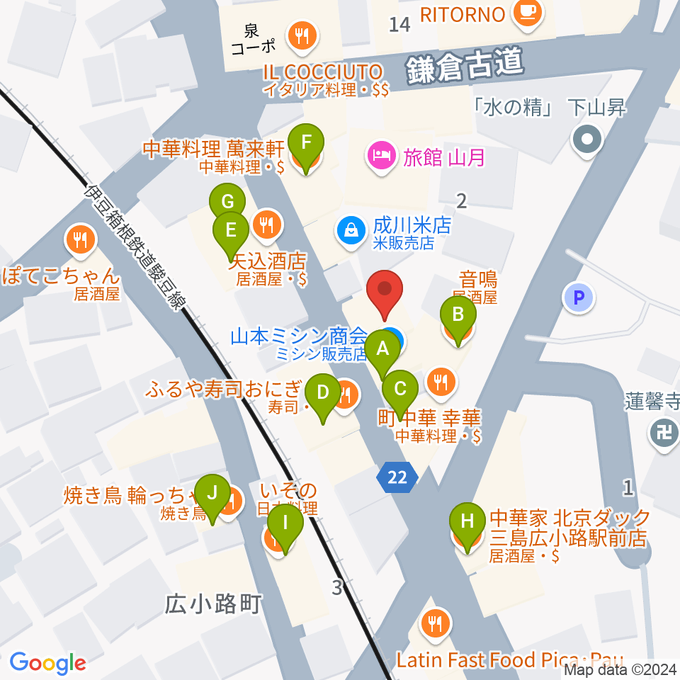 ゴリラハウス周辺のファミレス・ファーストフード一覧地図