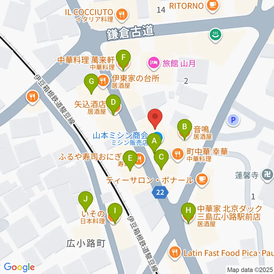 ゴリラハウス周辺のファミレス・ファーストフード一覧地図