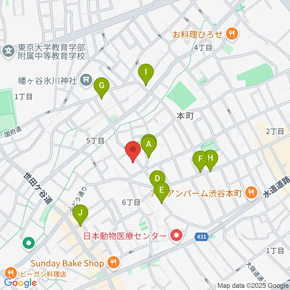 スタジオ543 初台店周辺のファミレス・ファーストフード一覧地図