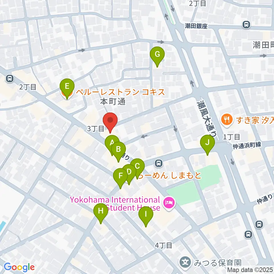 カルチャースクール・ビーム周辺のファミレス・ファーストフード一覧地図