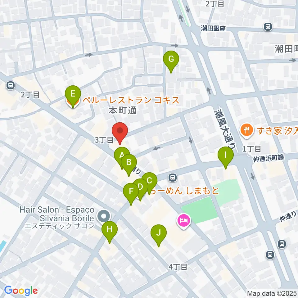 カルチャースクール・ビーム周辺のファミレス・ファーストフード一覧地図
