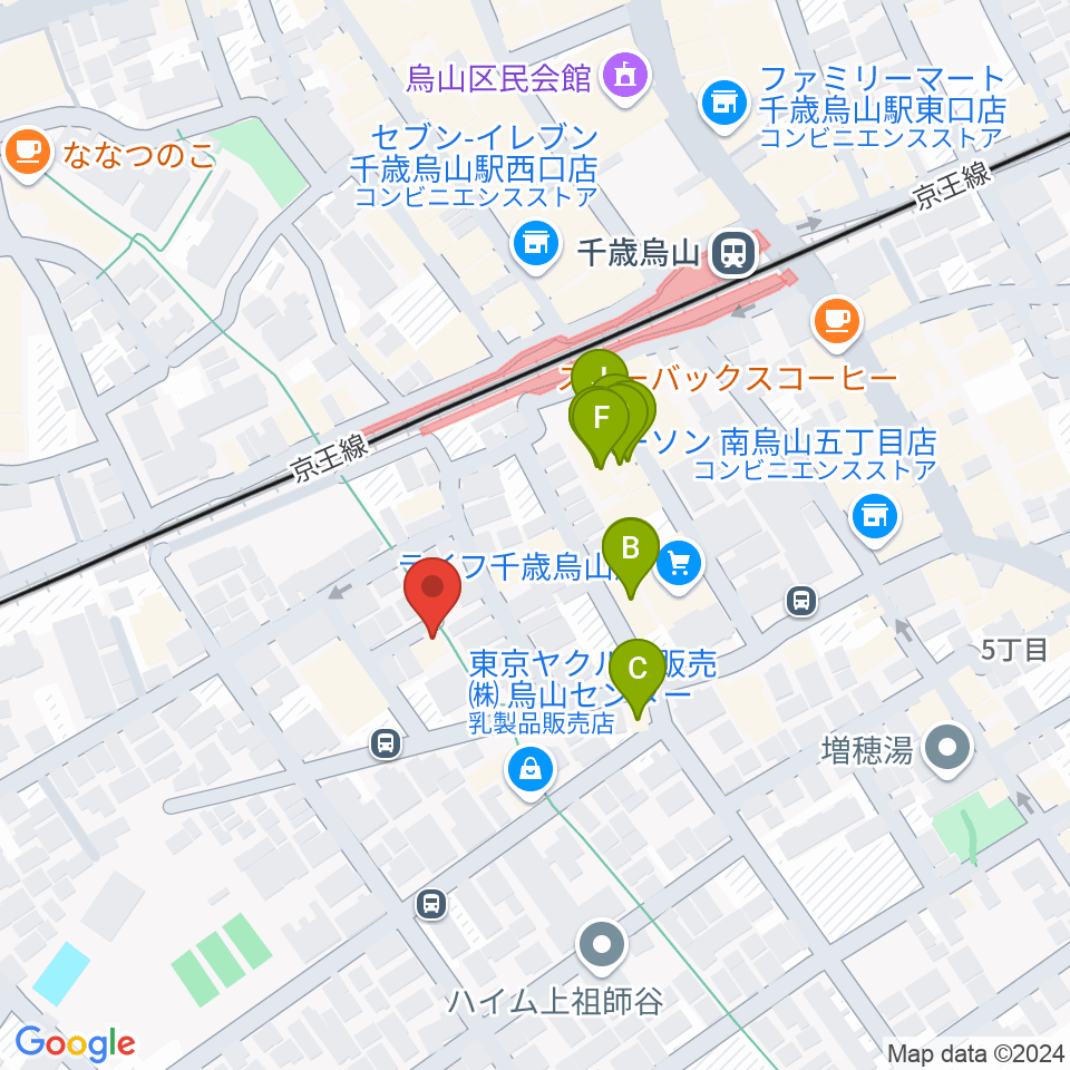 イナモリ・メソッド研究会 東京本部教室周辺のファミレス・ファーストフード一覧地図