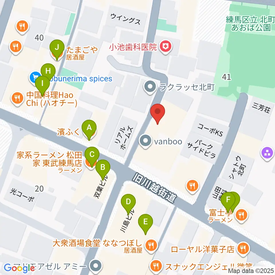 クライネ・ビューネ音楽教室周辺のファミレス・ファーストフード一覧地図
