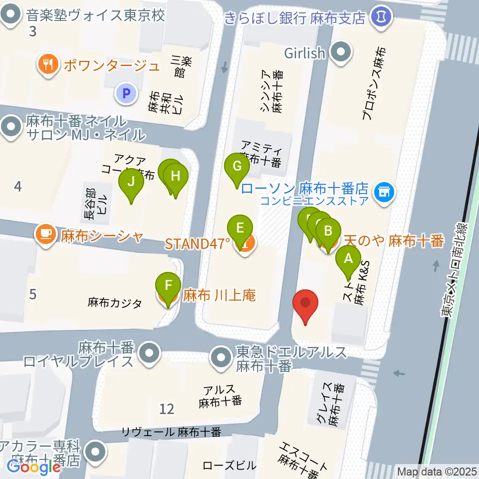 GAMP SOUND STUDIO周辺のファミレス・ファーストフード一覧地図