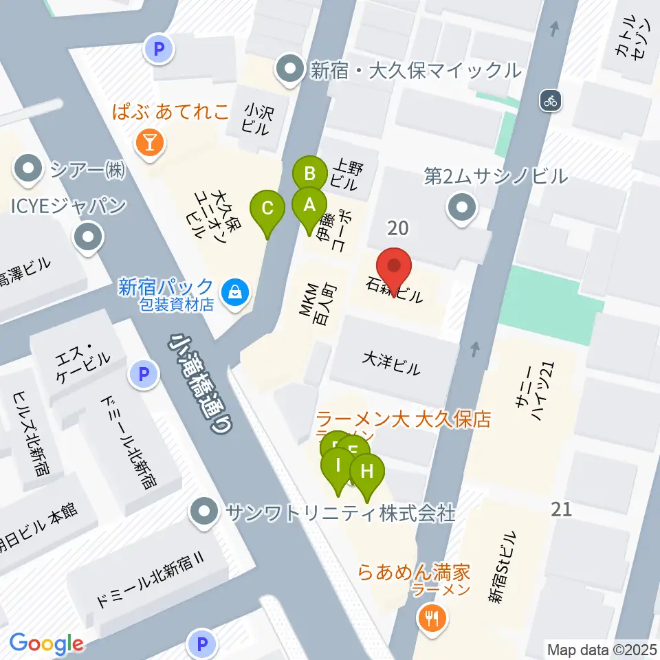 石森管楽器周辺のファミレス・ファーストフード一覧地図