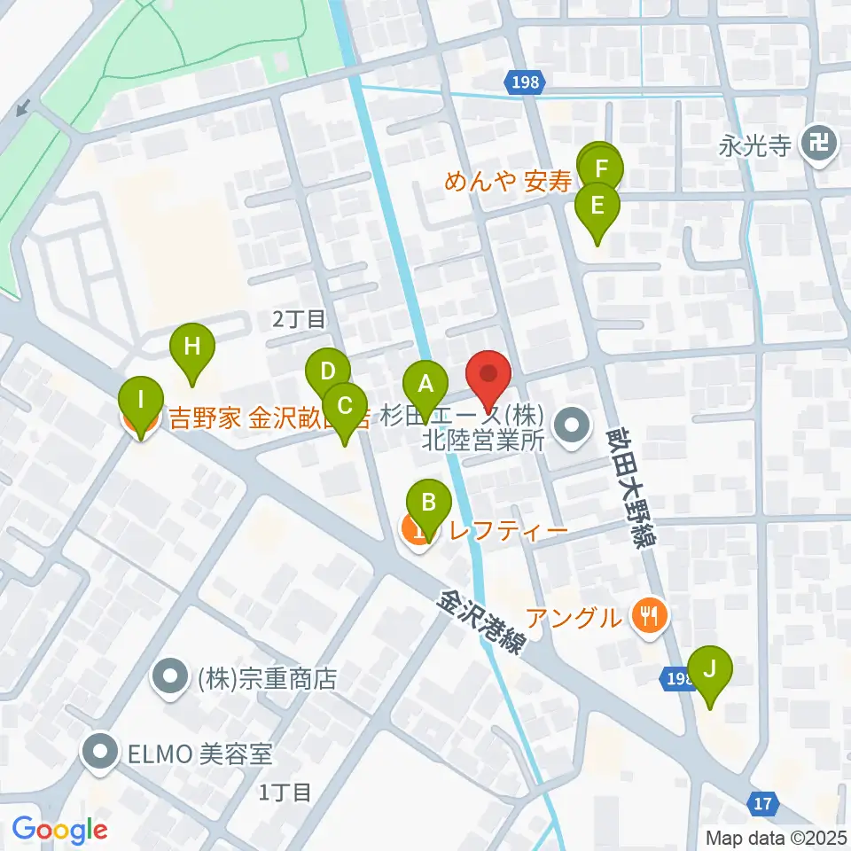 サウンドワーク九里周辺のファミレス・ファーストフード一覧地図