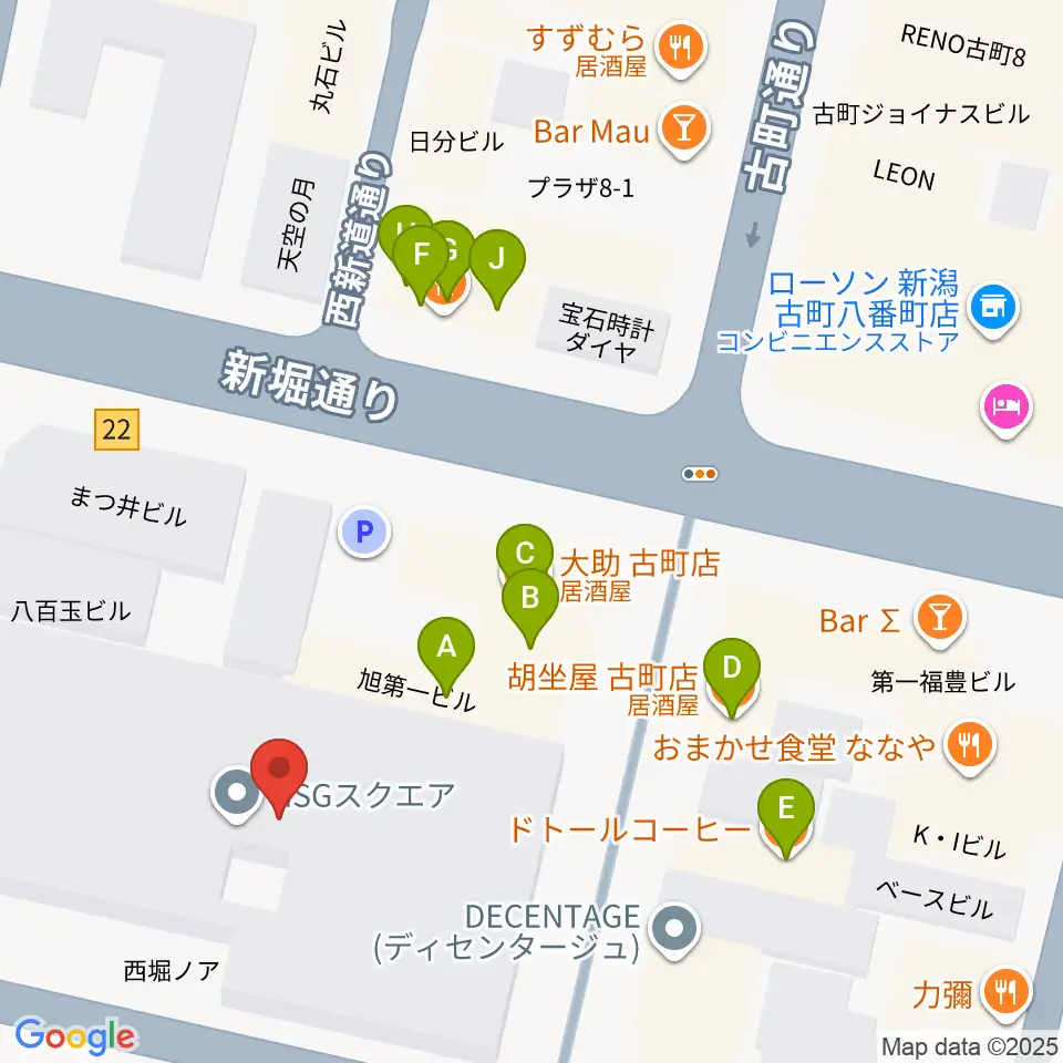 国際音楽・ダンス・エンタテイメント専門学校周辺のファミレス・ファーストフード一覧地図