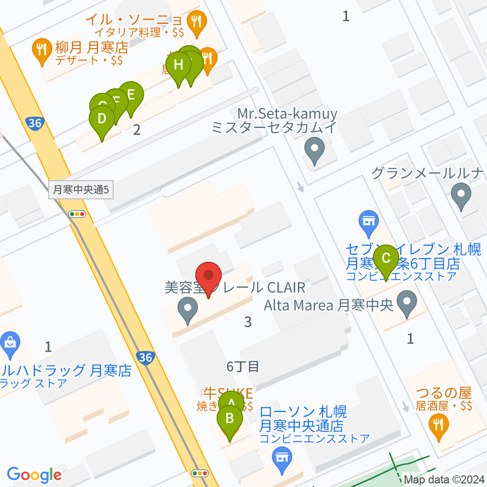 ライズ音楽院周辺のファミレス・ファーストフード一覧地図