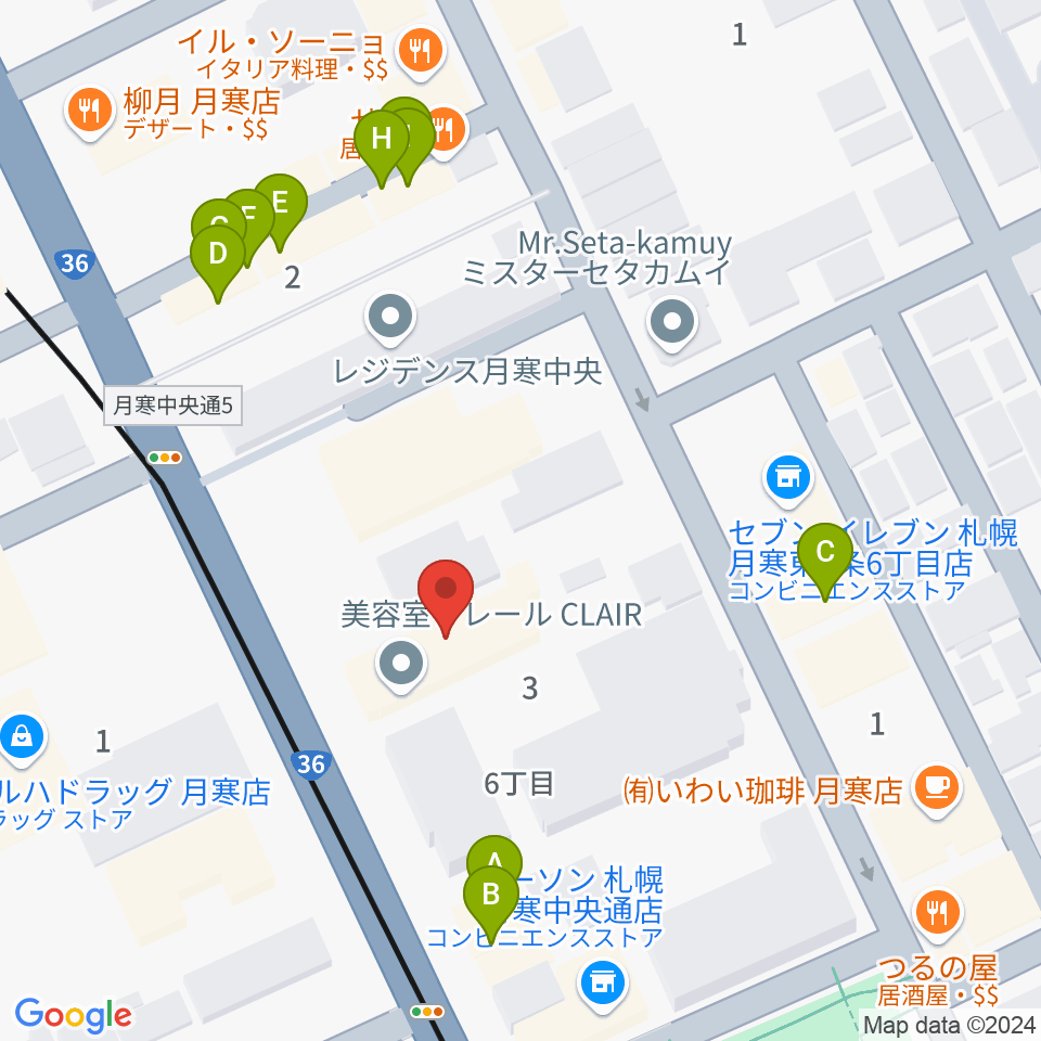 ライズ音楽院周辺のファミレス・ファーストフード一覧地図