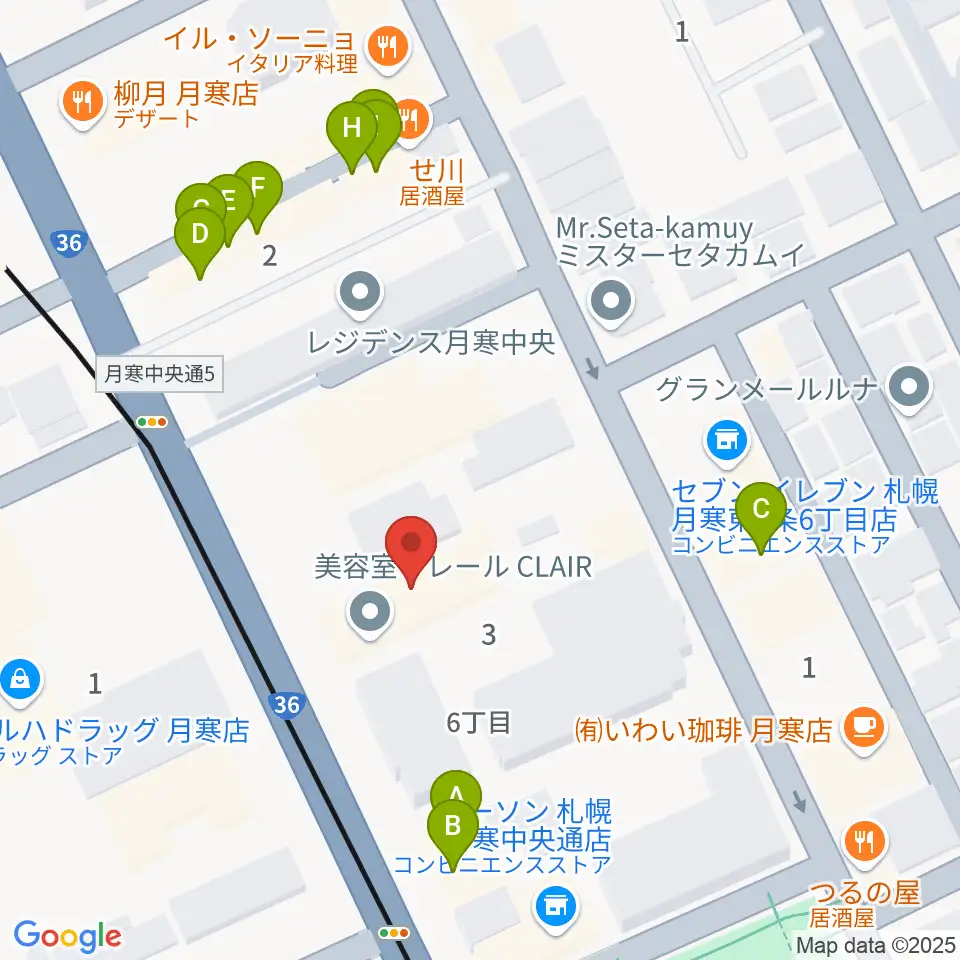 ライズ音楽院周辺のファミレス・ファーストフード一覧地図