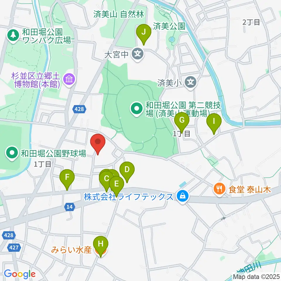 Salon O周辺のファミレス・ファーストフード一覧地図