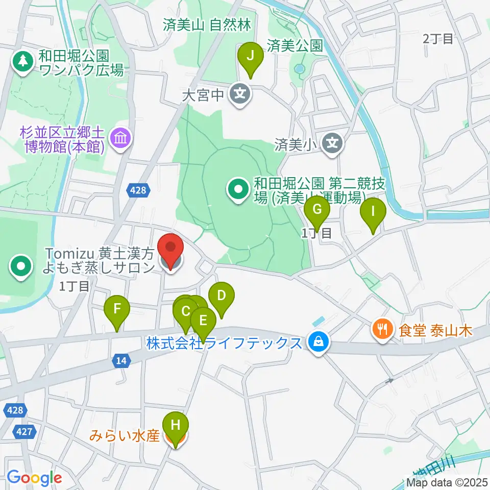 Salon O周辺のファミレス・ファーストフード一覧地図